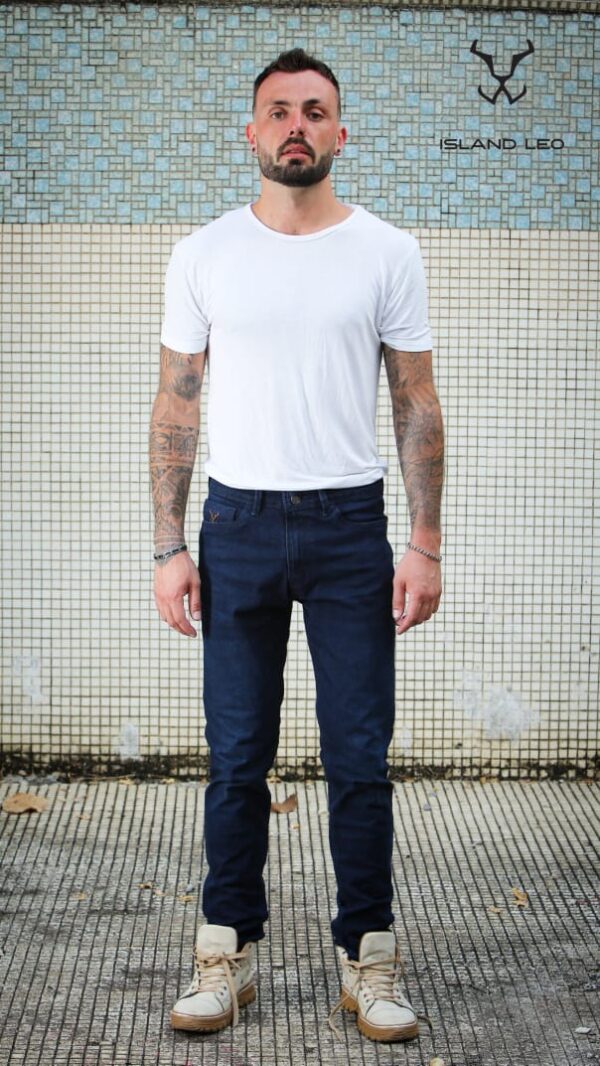 ISLAND LEO STRETCHABLE BLACKISH BLUE MENS JEANS