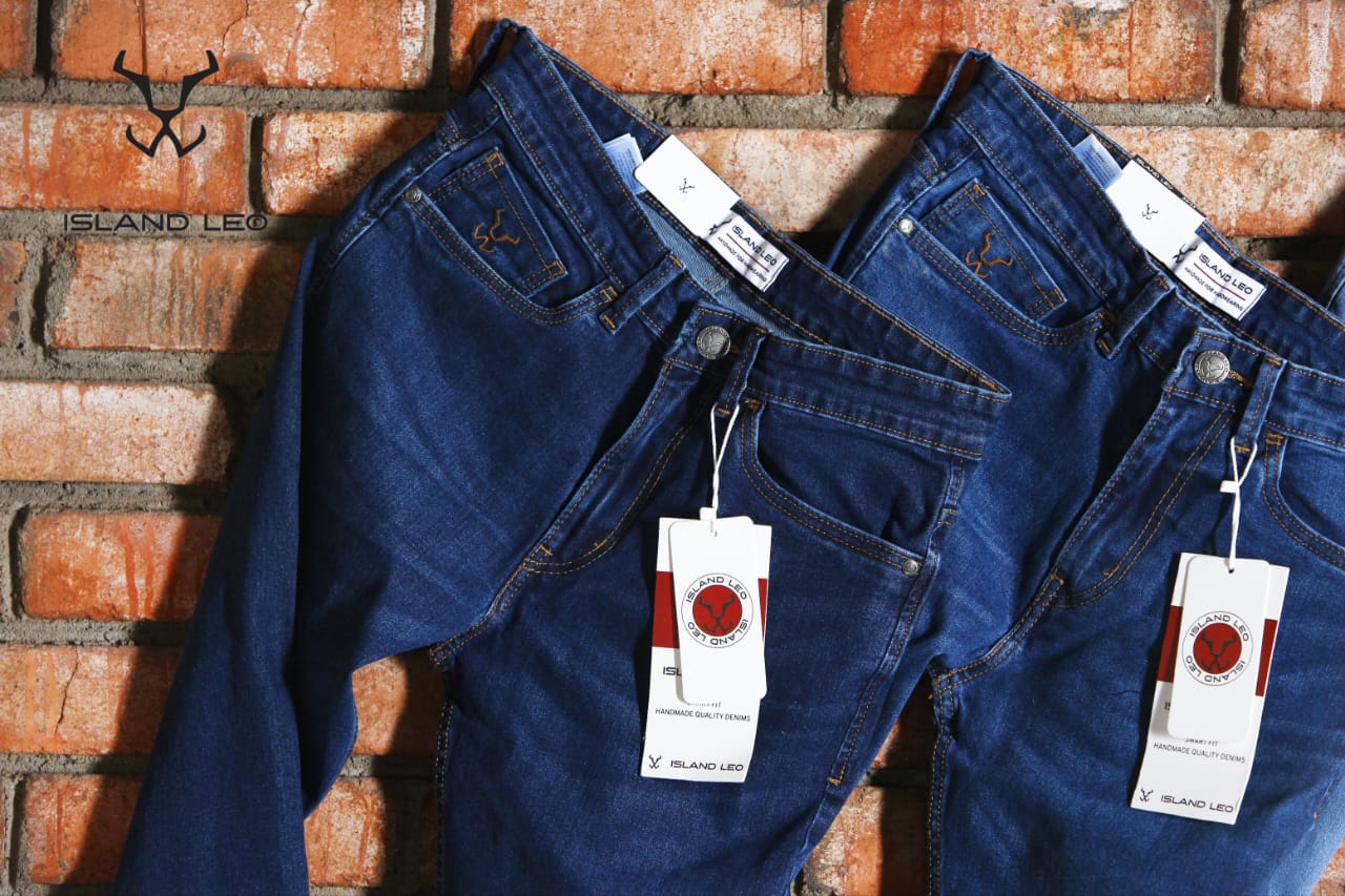 ISLAND LEO STRETCHABLE DARK BLUE MENS JEANS - Image 4
