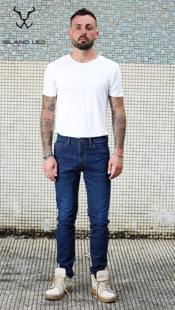 ISLAND LEO STRETCHABLE DARK BLUE MENS JEANS